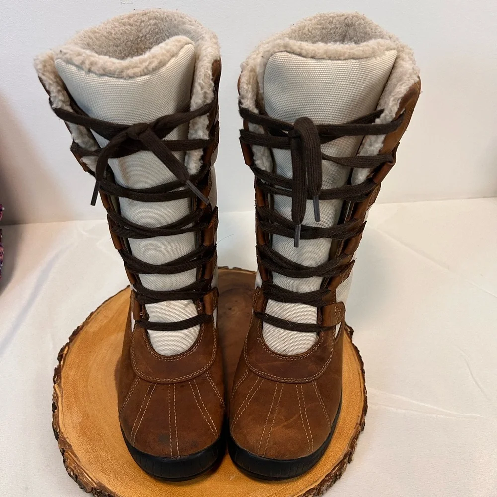 Timberland Women's Mount Hayes Tall‎ Waterproof Brown Snow Boots Size 7